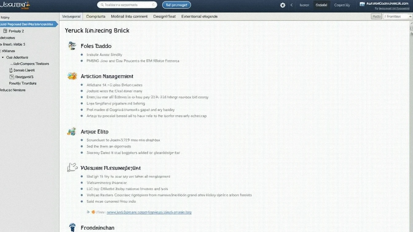 Joomla virksomhedswebsite oversigt